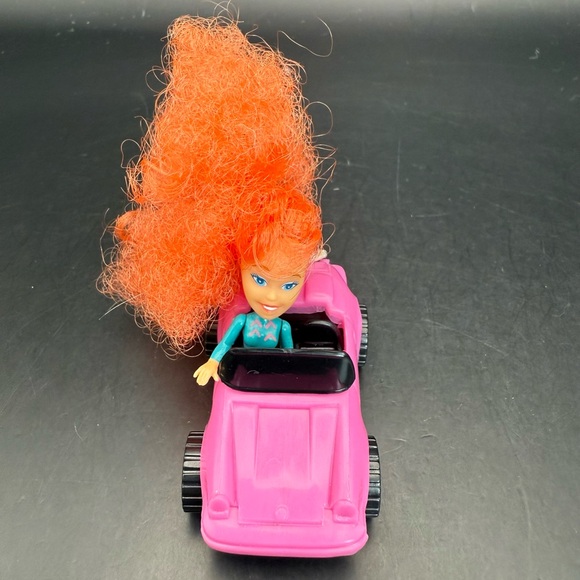 Vintage 1993 Caboodles Rec Room Playset Case Toy Biz w/Doll & Car Polly Pocket - Picture 10 of 13